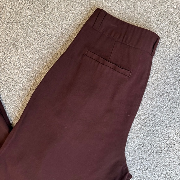 A New Day High Rise Wide Leg Pants Burgundy Size 4 - Picture 2 of 11